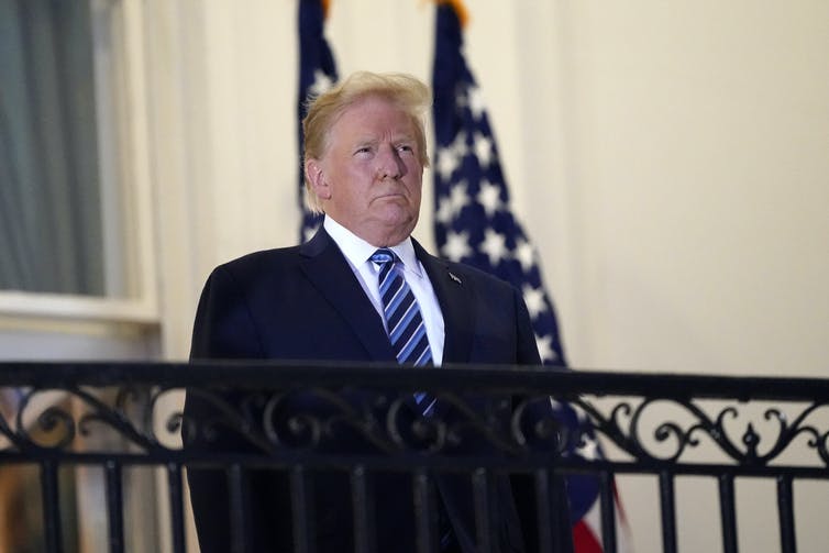Trump on the White House balcony