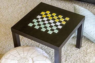 checkerboard painted table