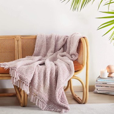 boho throw blanket with tassels