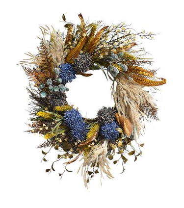 dried floral fall wreath