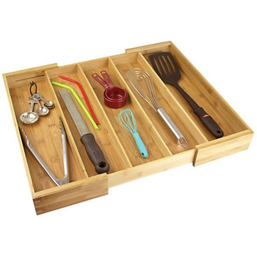 bamboo utensil organizer