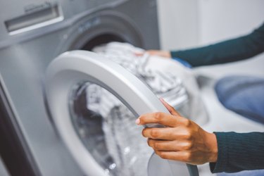 Removing clothes from washer