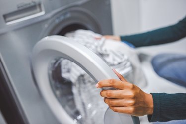 Removing clothes from washer