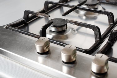 Clean and neat surface of gas stove