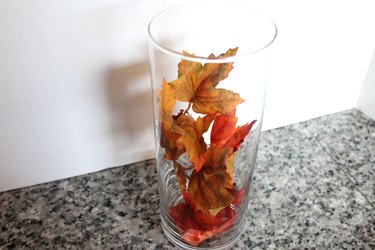 leaves in vase
