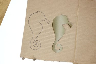 cardboard seahorse