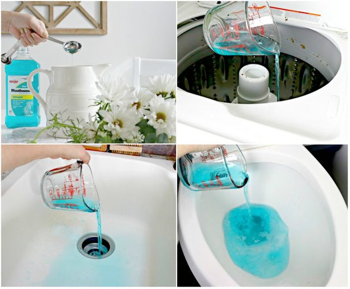 Mouthwash used to clean four ways