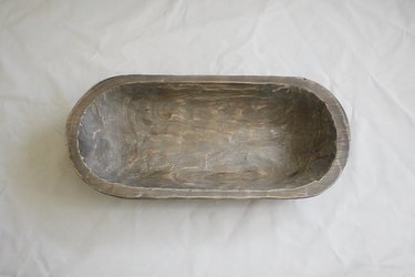 Wooden dough bowl