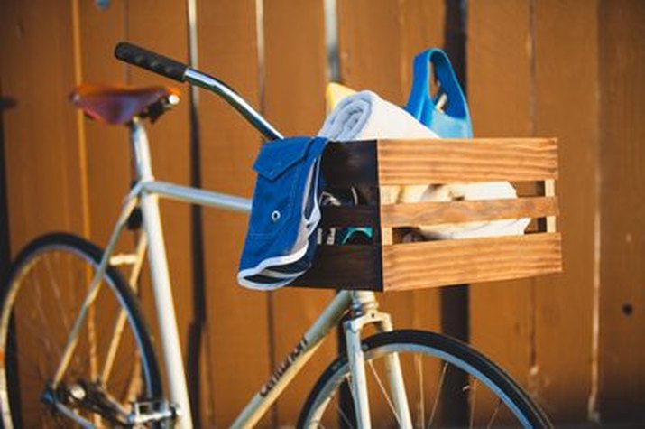 DIY Wood Bike Basket