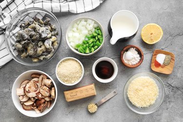 Ingredients for Southern oyster casserole
