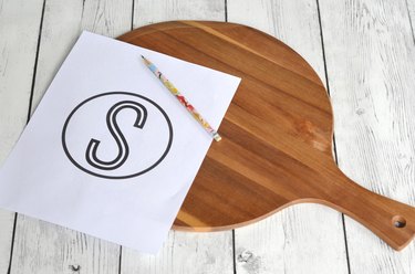 Easy tutorial to make a monogrammed cheese board