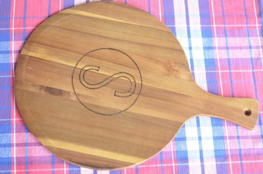 Easy tutorial to make a monogrammed cheese board