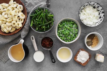 Ingredients for spring tortellini