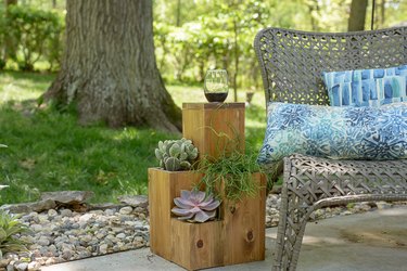 Outdoor Patio Side Table with Planter