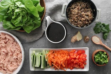 Ingredients for lettuce wraps