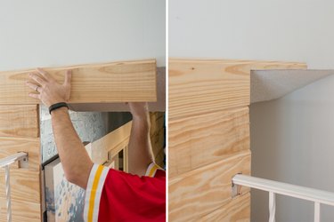 How to cut around obstructions for a plank wall.