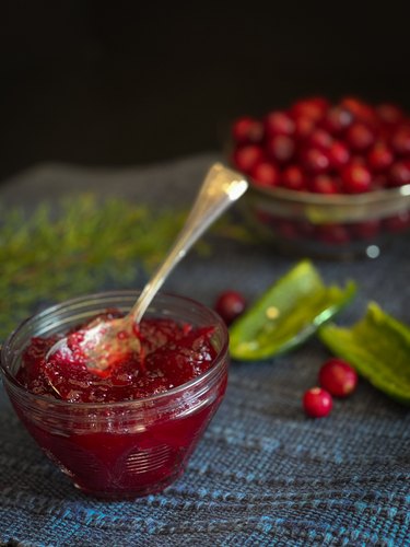finished cranberry pepper jam
