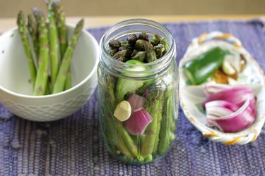 Time to pick up some fresh, local asparagus and get your pickling pants on.