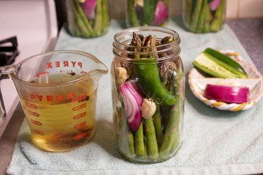 Time to pick up some fresh, local asparagus and get your pickling pants on.