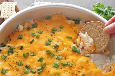 Bake hot creamy crab dip