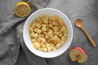 Toss the apples with lemon juice