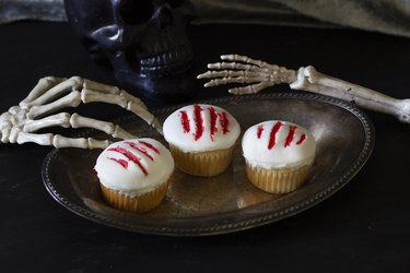 Monster claw cupcakes