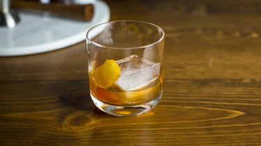 A freshly mixed Old Fashioned cocktail
