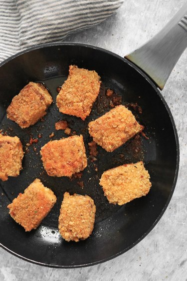 Fry crispy tofu nuggets