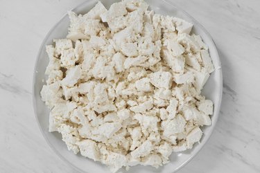 Chopped tofu