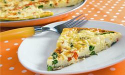 A slice of vegetable frittata can be just the thing to cut the salt. See more light dinner pictures.