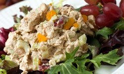 Let your chicken salad sit in your refrigerator for several hours (at least) before you serve it to let the flavors fully develop.