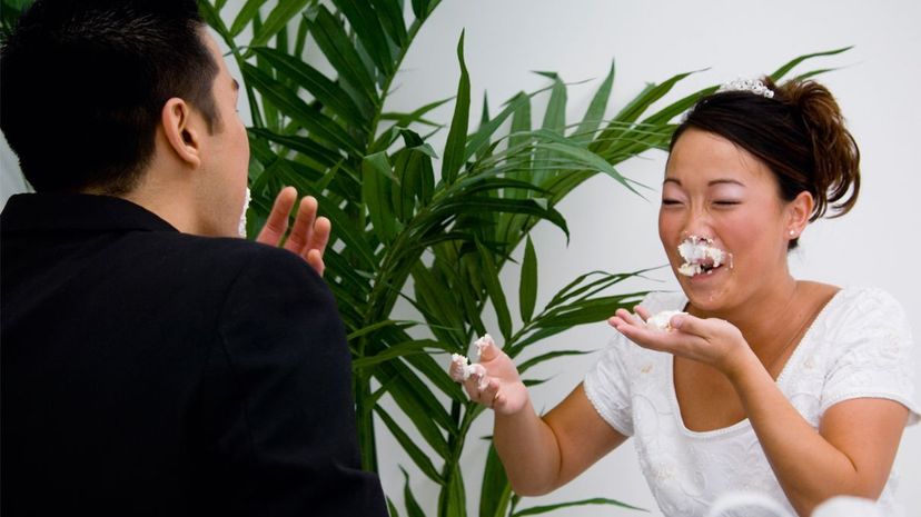 Cake-smashing can actually be risky on several levels. Vstock LLC/Thinkstock